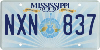 MS license plate NXN837
