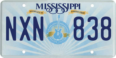 MS license plate NXN838