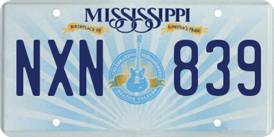MS license plate NXN839