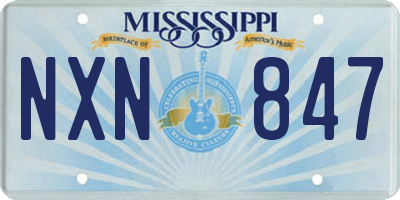 MS license plate NXN847
