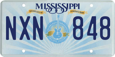 MS license plate NXN848