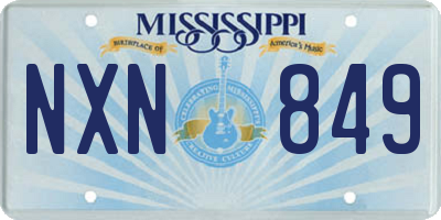 MS license plate NXN849