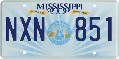 MS license plate NXN851