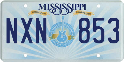 MS license plate NXN853