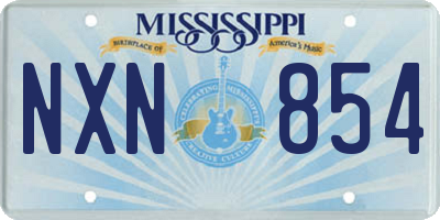 MS license plate NXN854