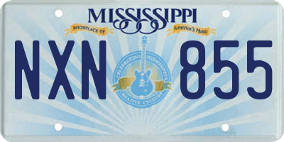 MS license plate NXN855