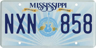 MS license plate NXN858