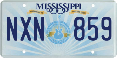 MS license plate NXN859
