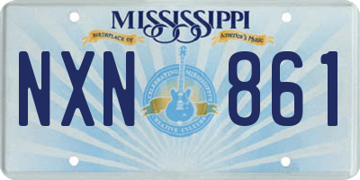 MS license plate NXN861