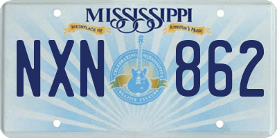 MS license plate NXN862