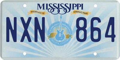 MS license plate NXN864