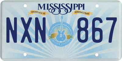 MS license plate NXN867