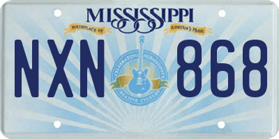 MS license plate NXN868