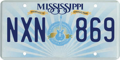 MS license plate NXN869