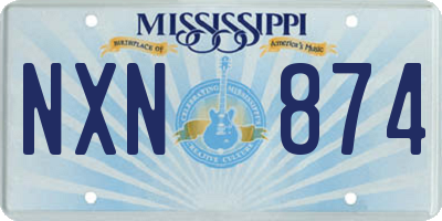 MS license plate NXN874