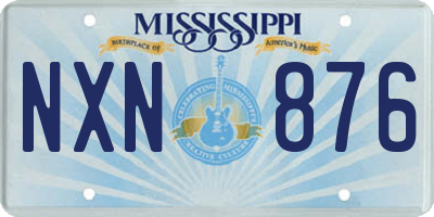 MS license plate NXN876