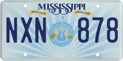 MS license plate NXN878