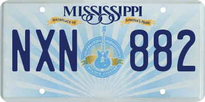 MS license plate NXN882