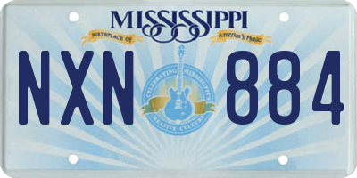 MS license plate NXN884