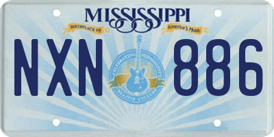 MS license plate NXN886