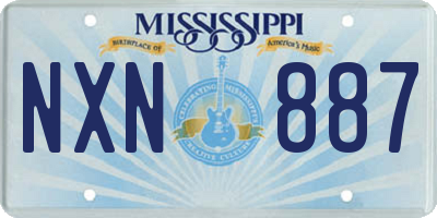 MS license plate NXN887