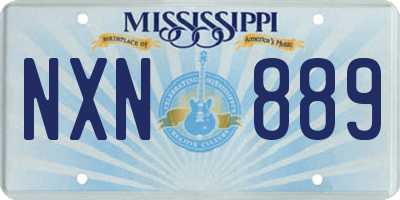 MS license plate NXN889