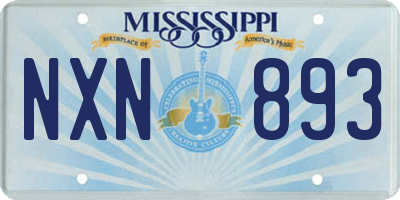 MS license plate NXN893
