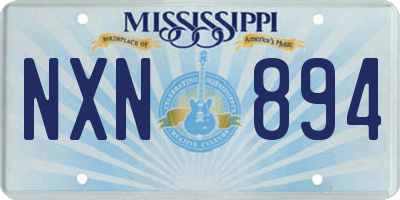 MS license plate NXN894