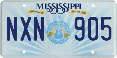 MS license plate NXN905