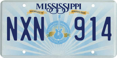 MS license plate NXN914