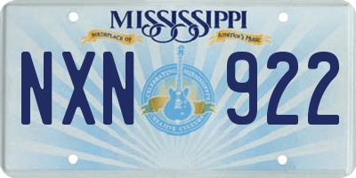 MS license plate NXN922