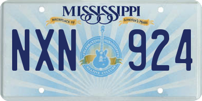 MS license plate NXN924