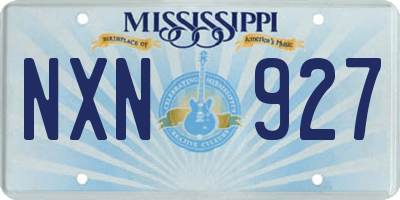 MS license plate NXN927