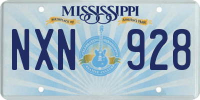 MS license plate NXN928