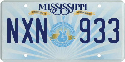 MS license plate NXN933