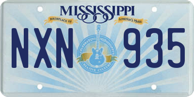MS license plate NXN935