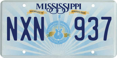MS license plate NXN937