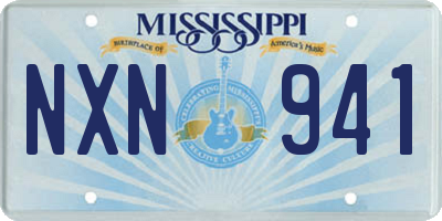 MS license plate NXN941