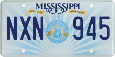 MS license plate NXN945