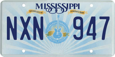 MS license plate NXN947