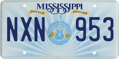 MS license plate NXN953