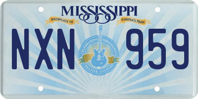 MS license plate NXN959