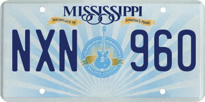 MS license plate NXN960