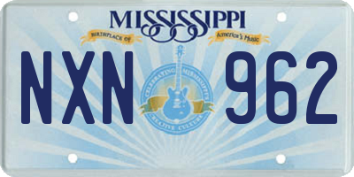 MS license plate NXN962