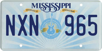 MS license plate NXN965
