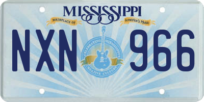 MS license plate NXN966