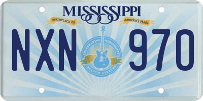 MS license plate NXN970
