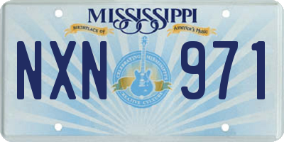 MS license plate NXN971