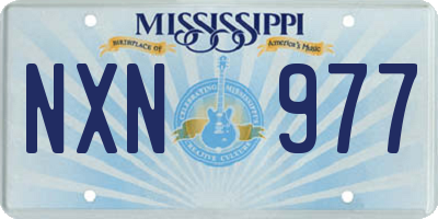 MS license plate NXN977