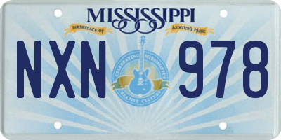 MS license plate NXN978